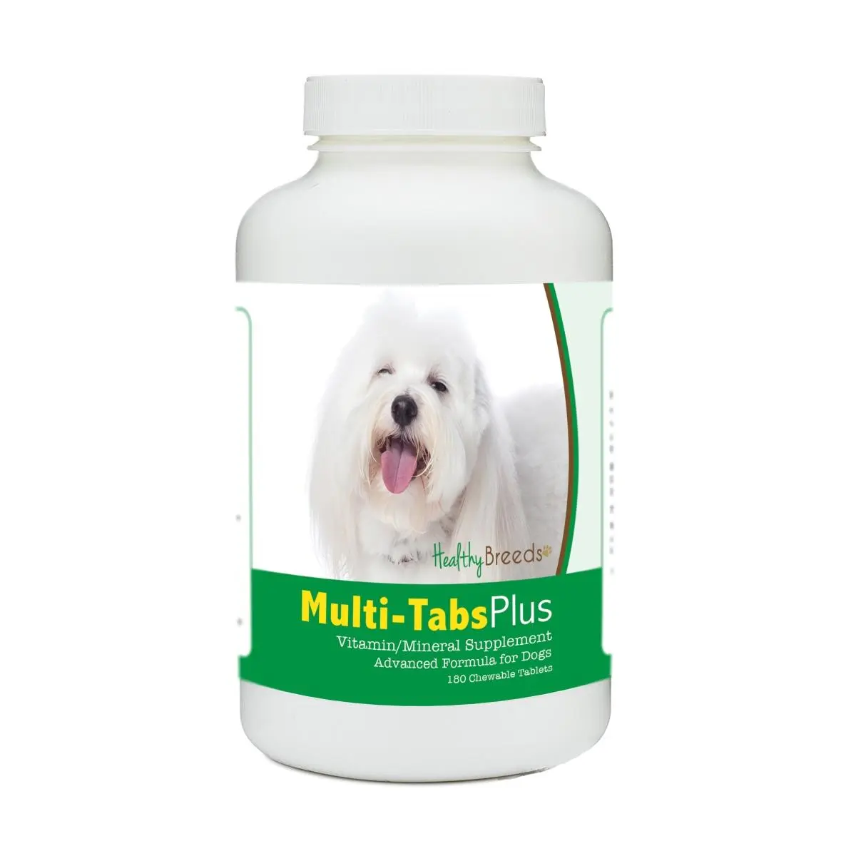 Healthy Breeds Coton de Tulear Multi-Tabs Plus High Protein Chewables - Energy Boost, Better Health Support, 180 Count Tablets
