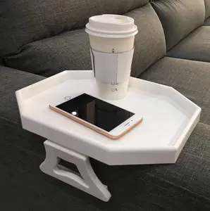 Sofa Armrest Clip Tray Table, Couch Drink Snack Remote Control Holder