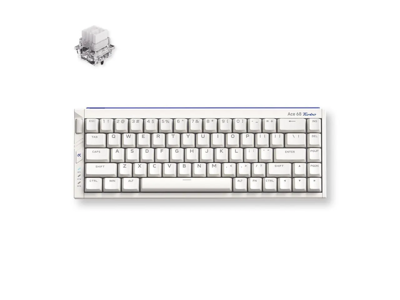 MCHOSE Ace68 Turbo 65% Aluminum Hall Effect Magnetic Switch Keyboard, 16K Polling, Wired - Nova White