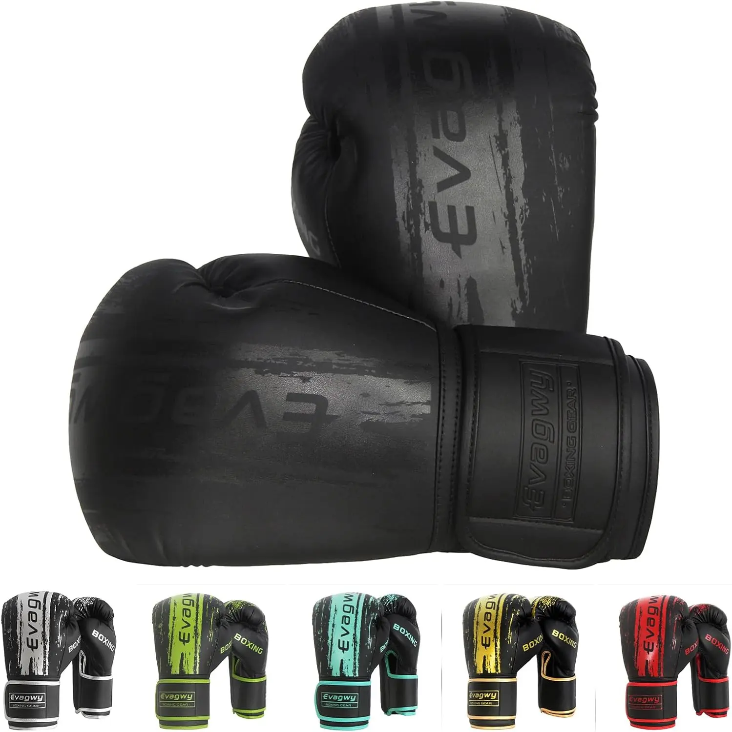 EVAGWY Adult Boxing Gloves for Men and Women - Pro Training Sparring Gloves for Boxing, Kickboxing, MMA Fighting, Muay Thai, Heavy Punching Bag Workouts