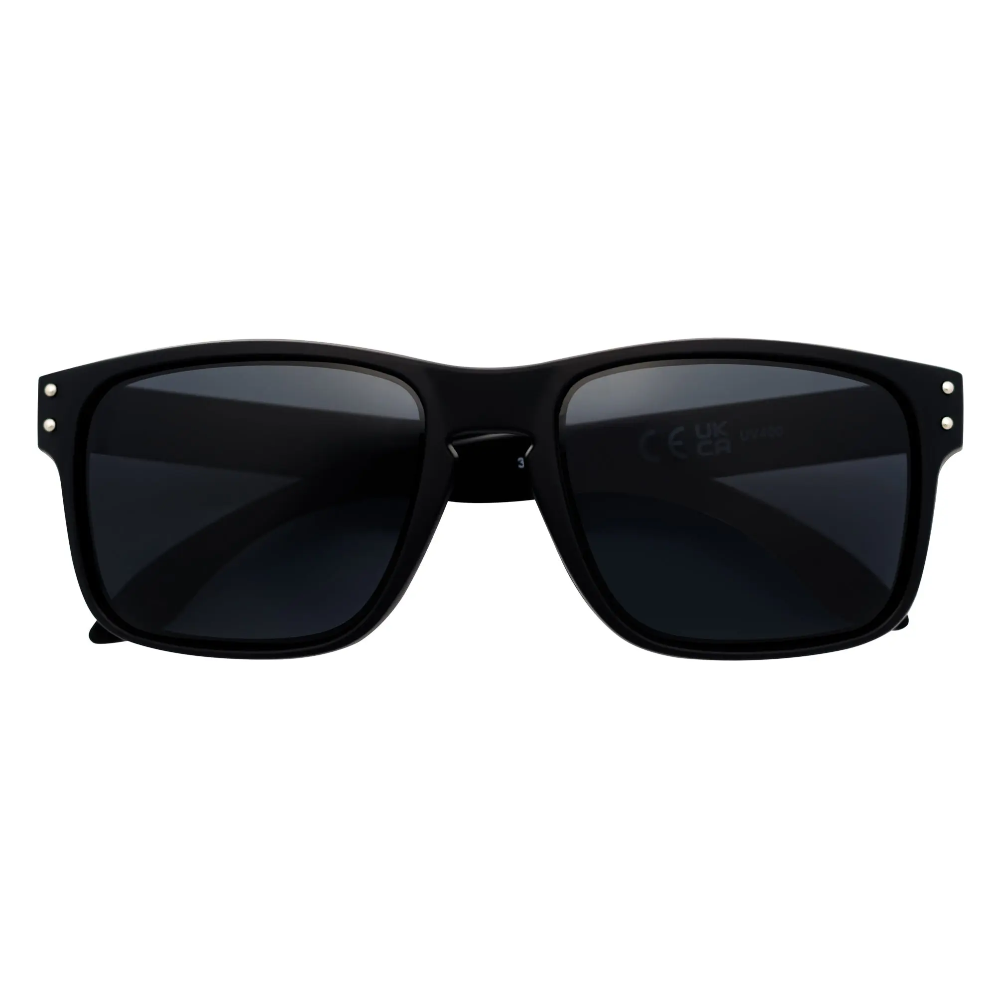 HALLBROOK - Polarized Horn Rimmed Sunglasses Matte Black Smoke