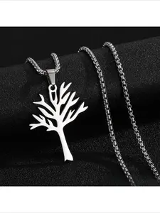 Vintage Tree of Life Necklace for Men Women, Stainless Steel Yggdrasil Pendant, Gothic Norse Mythology Jewelry Gift