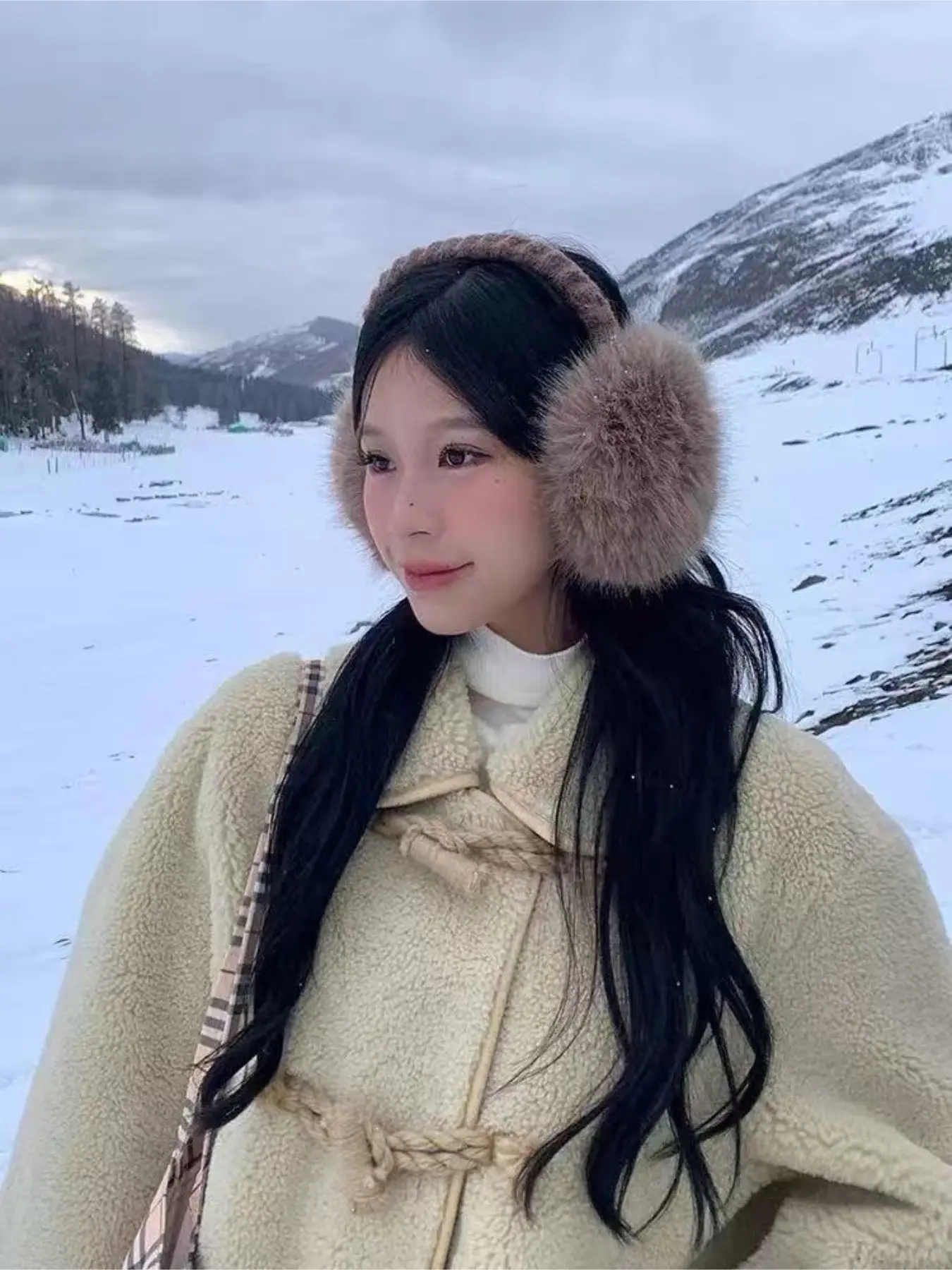 New Warm Ear Muffs for Winter Women, Winter Thick Fleece Ear Protectors, Anti-Cold Ear Bags, Foldable Frost-Proof Ear Covers, Ear Snood