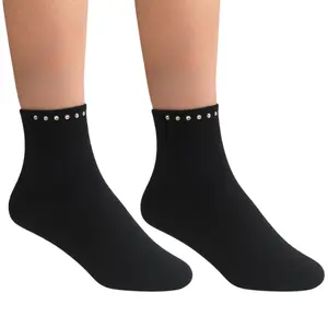 Hidey Crew Socks with Austrian Crystals