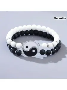 Two Yin Yang Tai Chi Bracelets Elegant Classical Fashion Versatile Jewelry