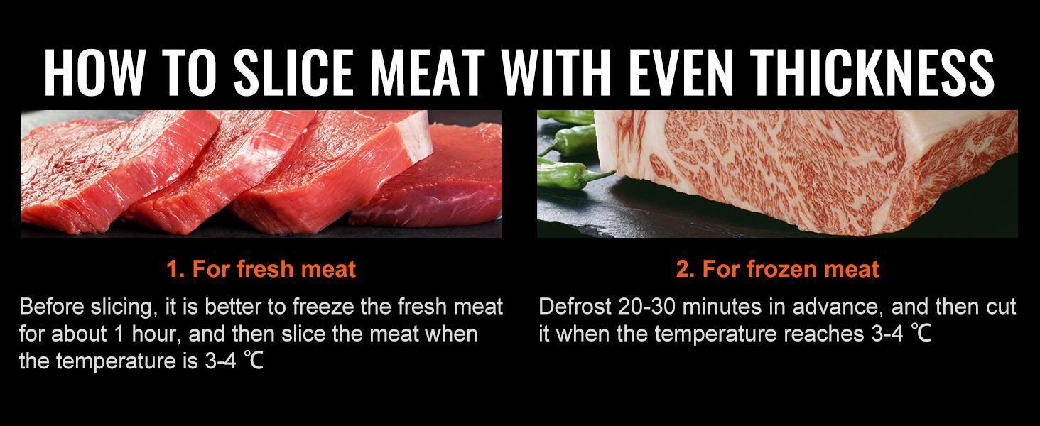 VEVOR Meat Slicer, 200W Electric Deli Slicer, with Two 7.5" Stainless Steel Removable Blade, 0-15mm Adjustable Thickness for Home Use, Food Slicer Machine for Meat Cheese Bread VEVOR Meat Slicer, 200W Electric Deli Slicer, with Two 7.5" Stainless Steel Removable Blade, 0-15mm Adjustable Thickness for Home Use, Food Slicer Machine for Meat Cheese Bread