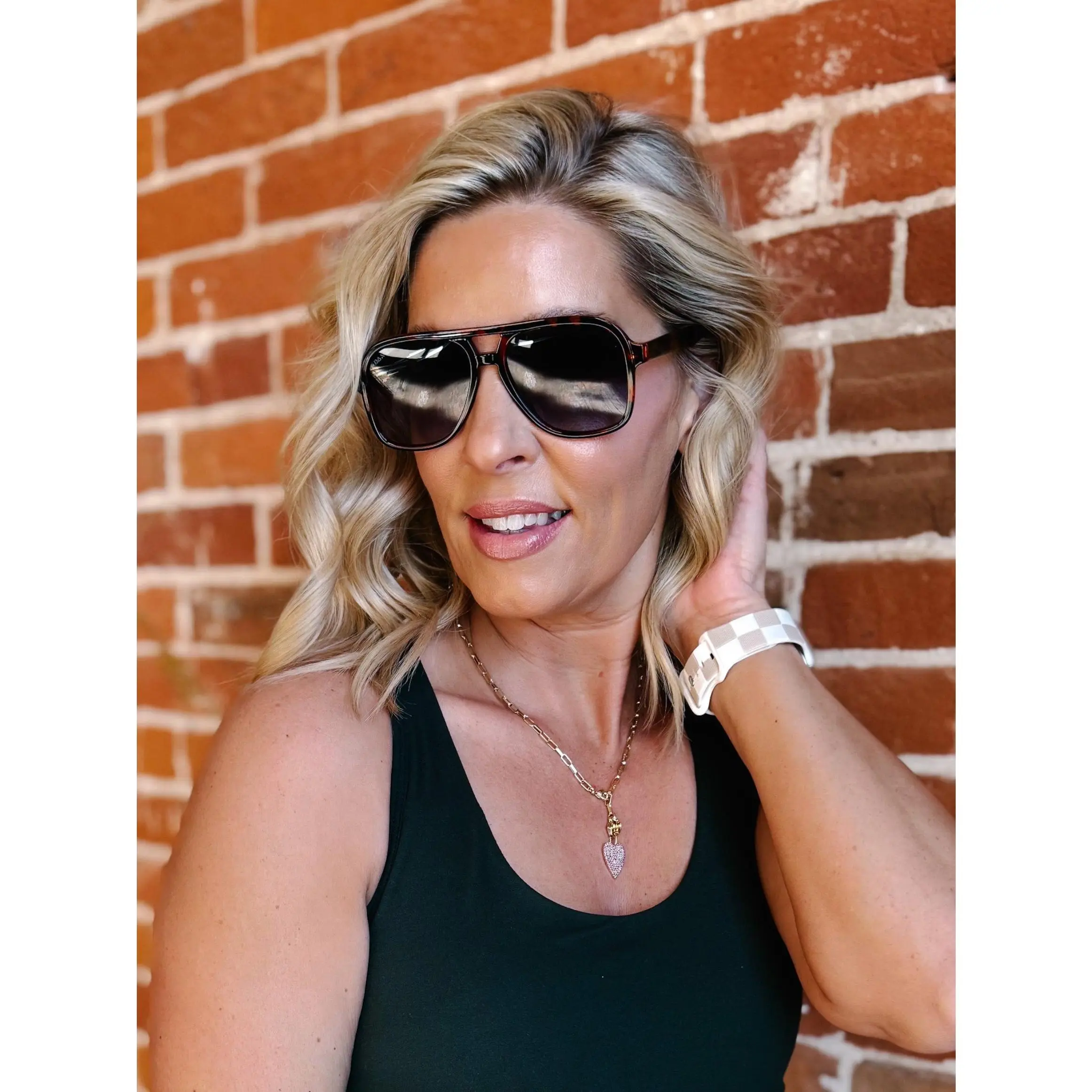 Cruz Aviator Sunglasses by Dax Eyewear, Tortoise