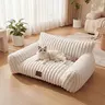 【Fall Deals】Claw-Safe Fleece All-Season Cat Couch Bed - All Sizes, 3 Styles, 45"x37" Option, Detachable Zipper Cover, Machine-Washable, Memory Foam Support, Anti-Slip Base, Head/Neck Cradle, Deep Rest Design, Works in Rooms, Cars, and Crates