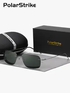 1 Pair PolarStrike Unisex Frameless Frog Frame Polarized Sunglasses Quiet luxury, exuding Cool UV400