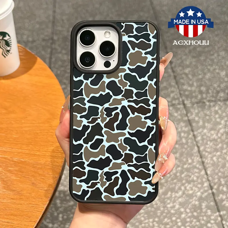 MagSafe-Ready Magnetic Protection Case for iPhone 11/12/13/14/15/16 Pro Max, TPU Shock-Resistant Waterproof Casing Cover, Lightweight Ultra-Thin Black Camouflage Mobile Phone Accessory