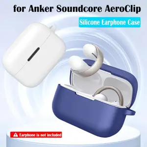 Silicone Earphone Case Dustproof Anti Drop Wireless Headphone Protective Cover Anti Scratch for Anker Soundcore AeroClip