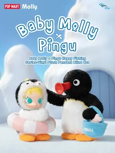 (Iris7022) POP MART Molly Baby Molly × Pingu Happy Fishing Series