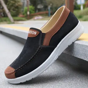 Men's Lightweight Breathable Slip-On Sneakers Non-Slip PU Sole Nylon Fabric Upper Low-Top Round Toe Design for Outdoor Sports Casual Wear Navy Blue Brown Adventure Footwear Durable Traction Sporty Style Active Sneakers for Fitness Enthusiasts - Shoe, Boy