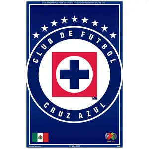 Cruz Azul Poster, Liga MX Poster, Souvenir for Football Lover, Soccer Gifts, Birthday Gifts for Him