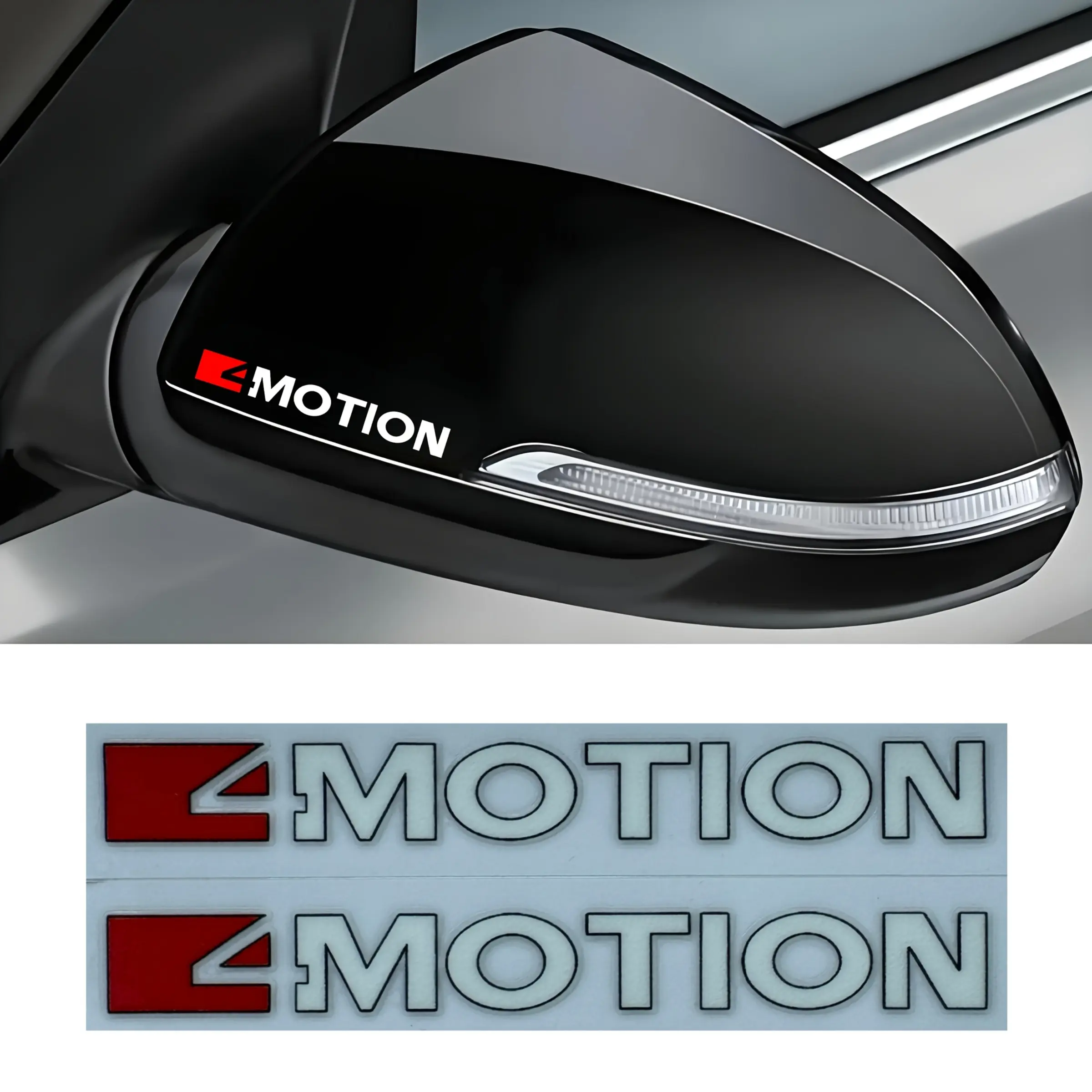 2-piece 4MOTION car stickers for Volkswagen Passat, Touareg, Golf, Bora, MK4, and Volkswagen Passat logos and badges for personalized Volkswagen modification accessories