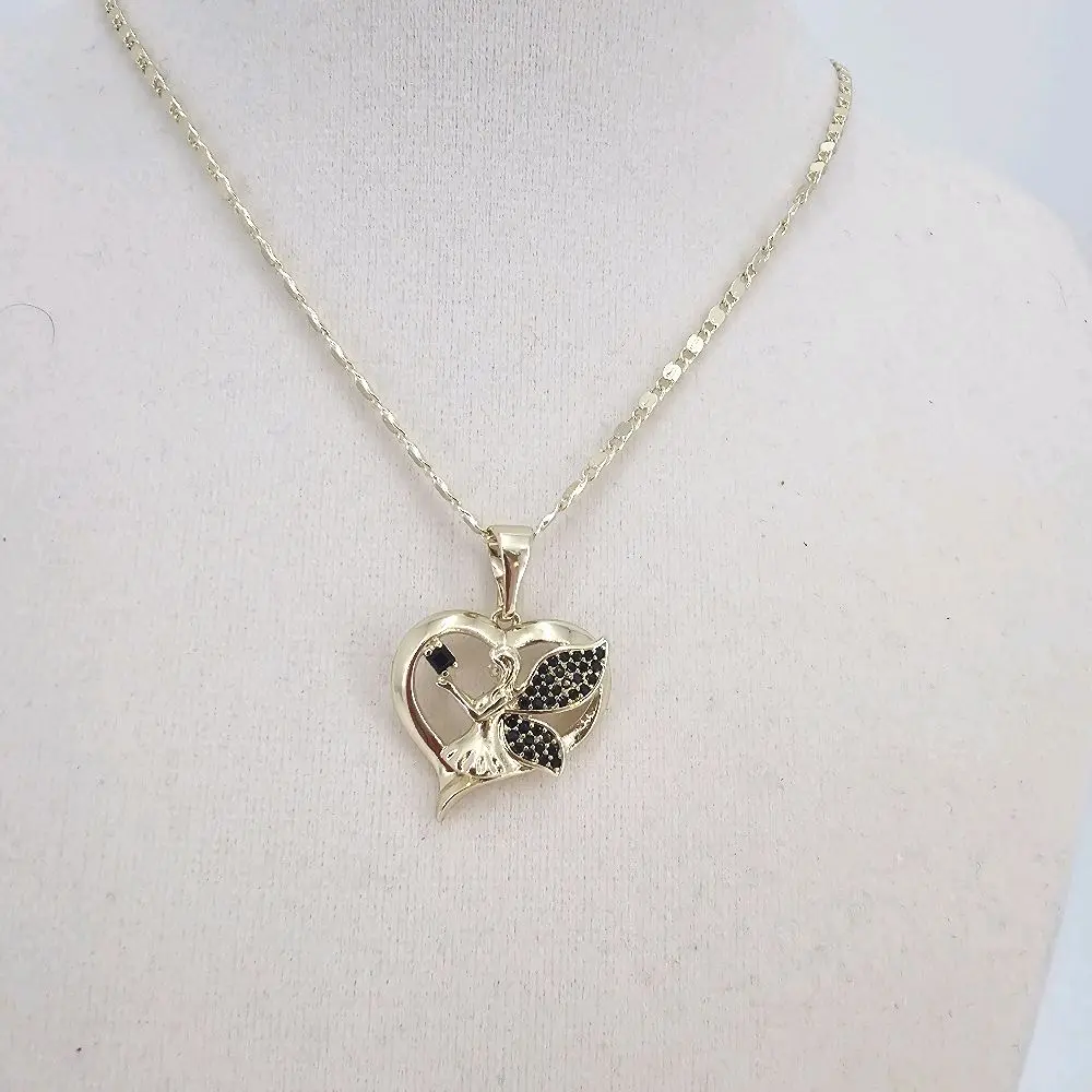 (BX #27 #31) 14KGOLDPLATED  FAIRY PENDANT AND CHAIN.