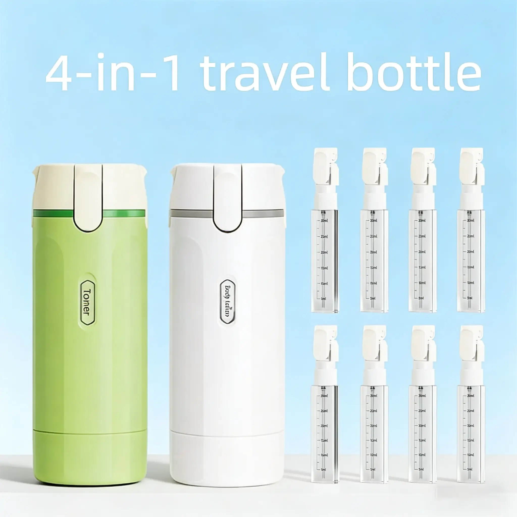 Olive Green+Lvory White