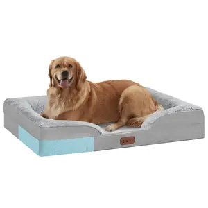 Dog Bed with Memory Foam, Washable Pet Bed for Dogs Up to 35 Lbs, Comfort Support for All Sleeping Positions