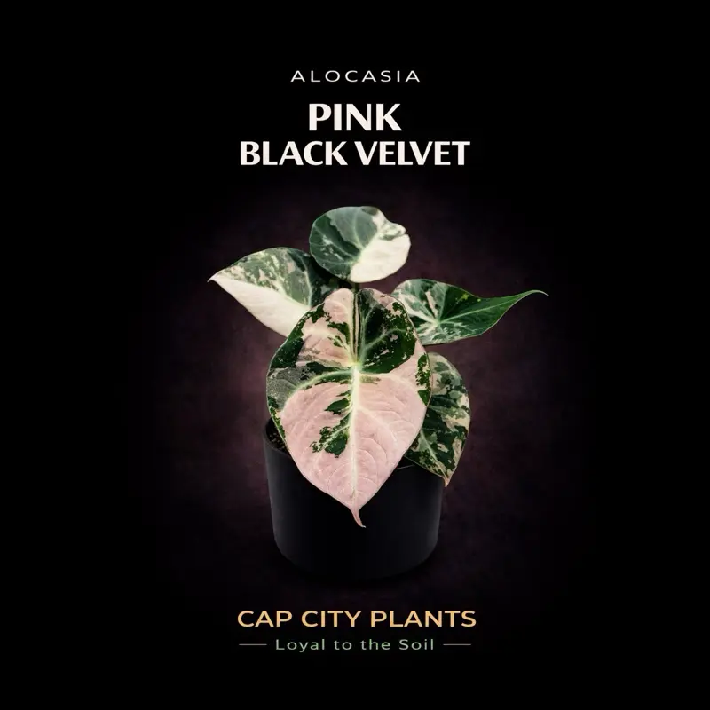 Alocasia Pink Black Velvet Tissue Culture