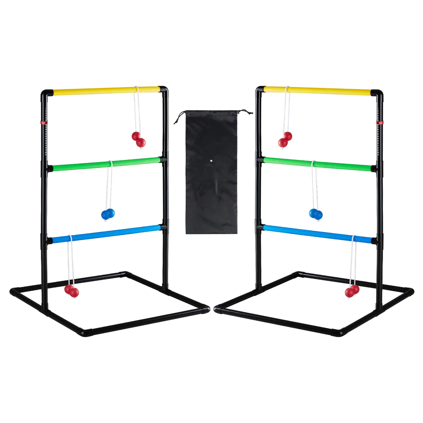 Sweetcrispy Rope Ladder Baseball Toss Game Set, Indoor-Outdoor Sports Toy with Soft Rubber Bolo Balls and Travel Carrying Case