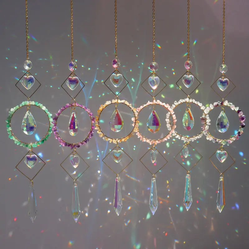 Crystal Prism Suncatcher | Gemstone Hanging Window Light Catcher | Sparkles & Adornments