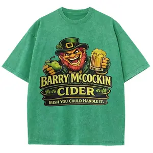 Unisex  Vintage ”Barry Mccockin cider irish You Could Handle It.“  Washed T-Shirt   – St. Patrick’s Day  Tee