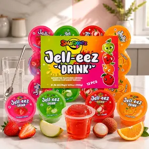 Smackeez Jell-eez Drink Beverage with Assorted Flavors 12 PCS 31.74 oz Variety Pack