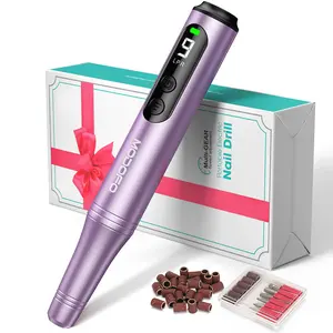 Cordless Nail Drill with LED Display – Shows Speed, Battery & Rotation Direction,Rechargeable Electric Nail File for Acrylic, Gel & Dip Powder,Lightweight Nail Care Tool for Home & Salon