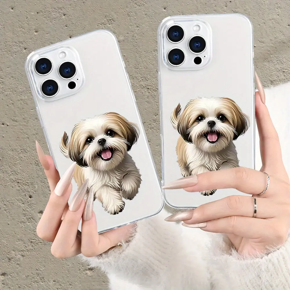 Cute Shih Tzu pattern phone case, suitable for iPhone 17/16/15/14/13/12/11 ProMax/Pro/Plus, a perfect gift for girlfriends, boyfriends, women, men, husbands, wives, or for personal use