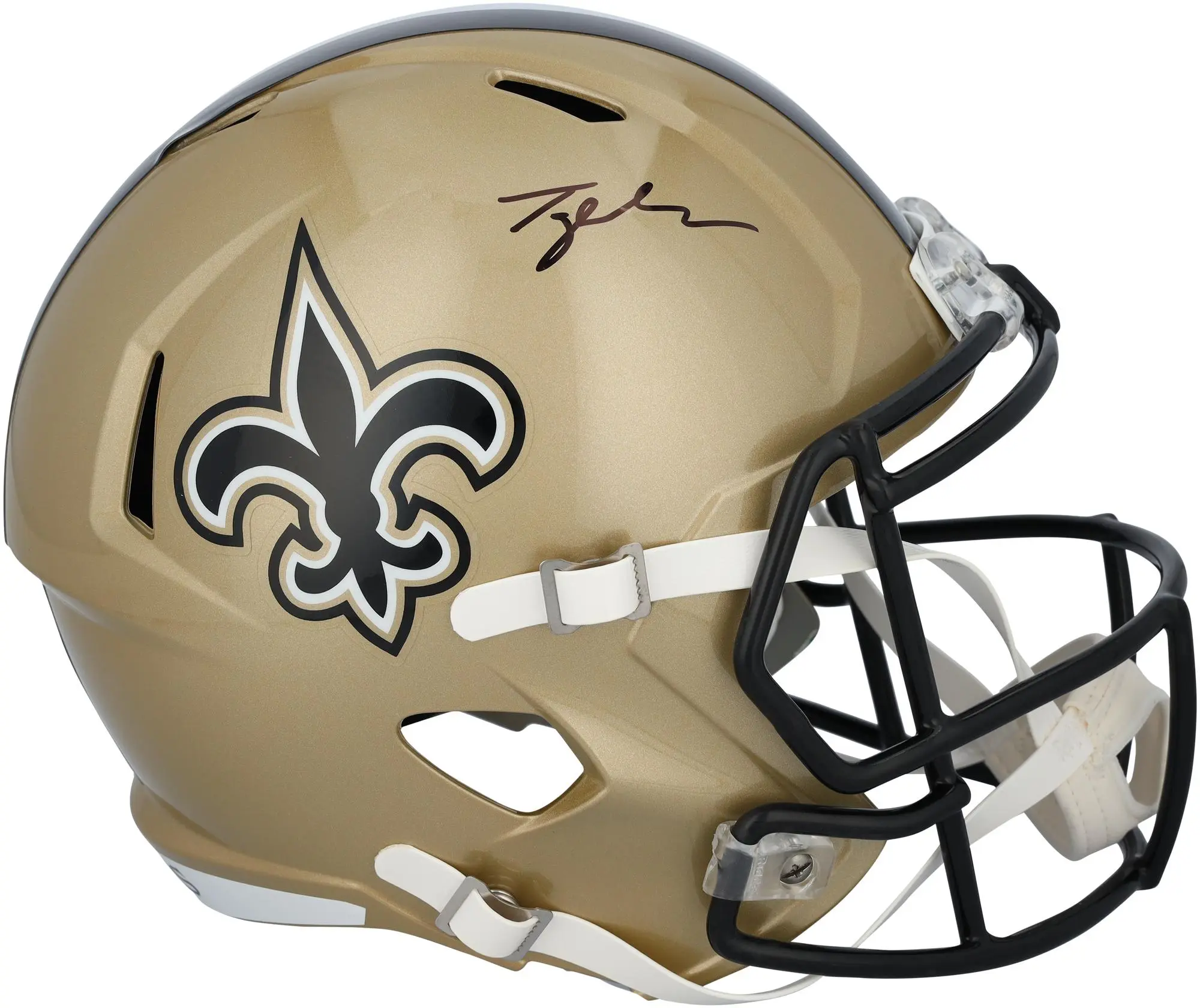 Tyler Shough New Orleans Saints Autographed Riddell Speed Replica Helmet - Fanatics Authentic Certified