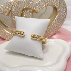 Santiago jewerly #130 Trendy Gold Plated Open Bracelet – Adjustable Fit