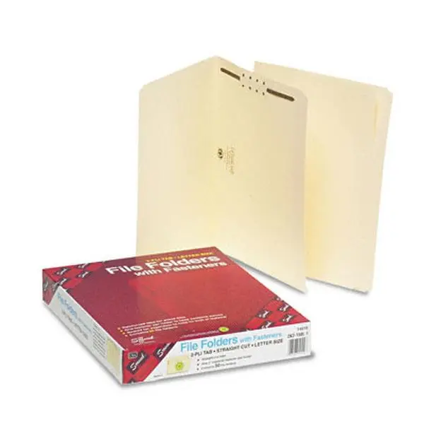 Smead Expandable Folders, 1-2 Capacity Fasteners, Straight Top Tab, Letter Size, Manila, 50/Box