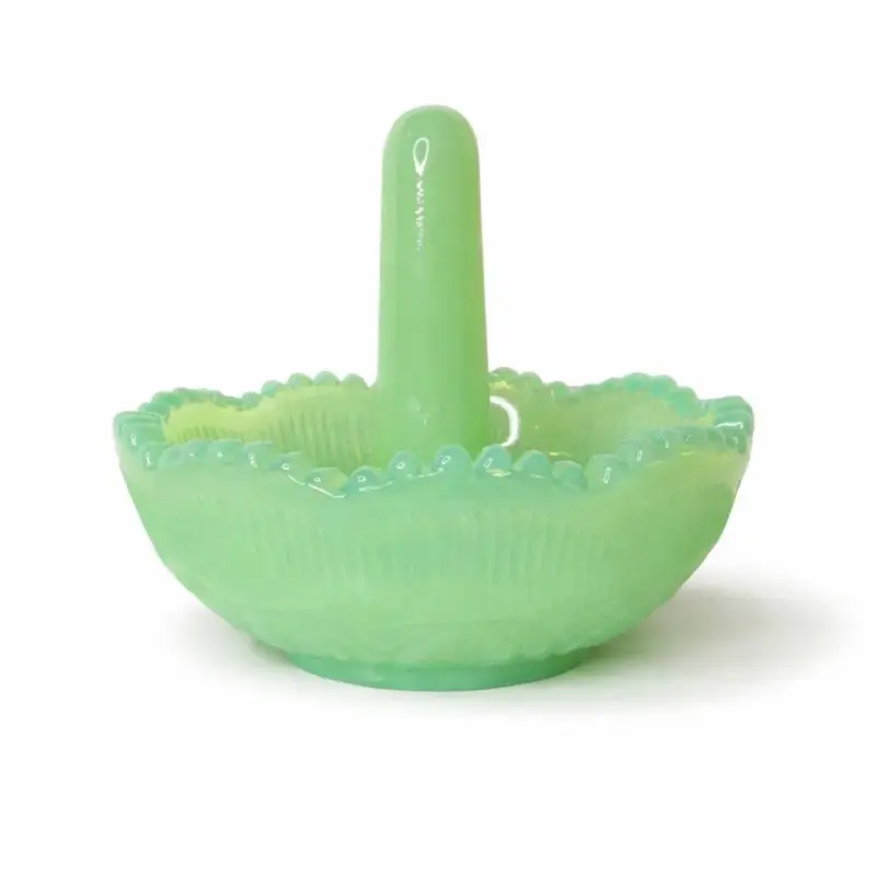 Mosser Glass Jadeite Green Ring Holder