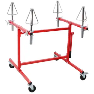 Mobile Wheel Rim Paint Stand Rolling Painting Rack for Auto Body Wheel Painting Stand for Car Detailing and Body Work