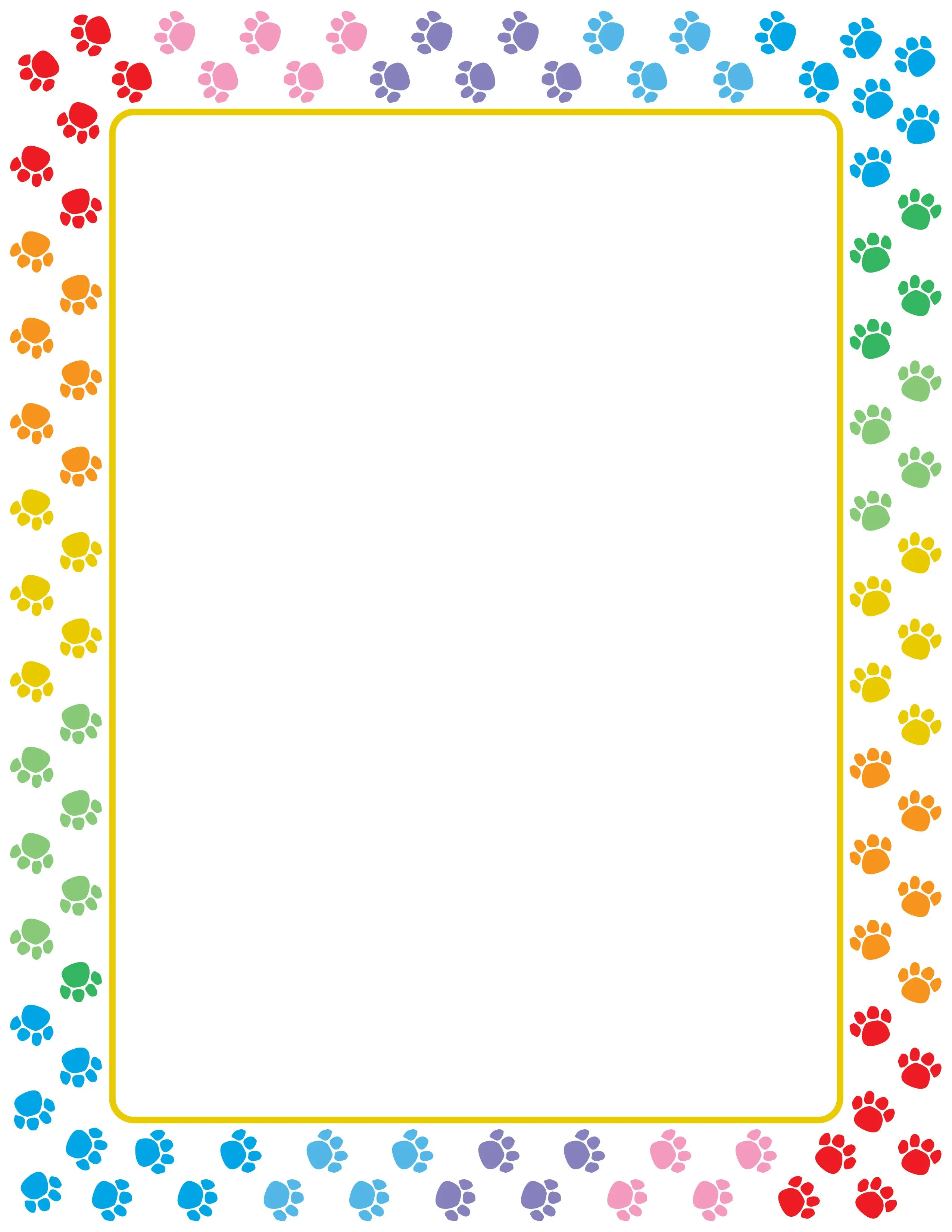 SHAPES ETC. Designer Paw Print Paper - 50-Sheet Package, Office Stationery for School, Computers & Office Equipment Supplies