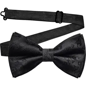 Bow Ties for Men Pre-tied Adjustable Paisley Bowties for Wedding Business