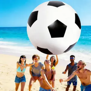 30” Giant Inflatable Soccer Ball  Extra Durable Oversized Beach & Pool Toy | Perfect for Summer Parties, Water Games, Backyard Fun, Outdoor Sports & Family Activities for Kids, Teens & Adults