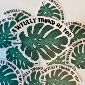 Palm Frond Pun Sticker Plant Lover Stickers Palm Leaf Sticker Handmade Stickers Die Cut Sticker Vinyl Sticker Pack Plant Pun