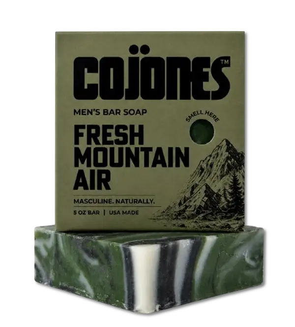 Fresh Mountain Air Scent Natural Bath Soap Bar - Daily Refreshing Body Cleanser for Face, Bath & Shower with Rich Lather Fragrance Linen
