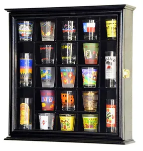 21 Shot Glass Display Case Cabinet
