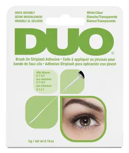 DUO Brush-On Strip Lash Adhesive with Vitamins A, C & E, Clear, 0.18 oz, 1-Pack Eyelashes  Cosmetic Makeup Eyelashes Extensions