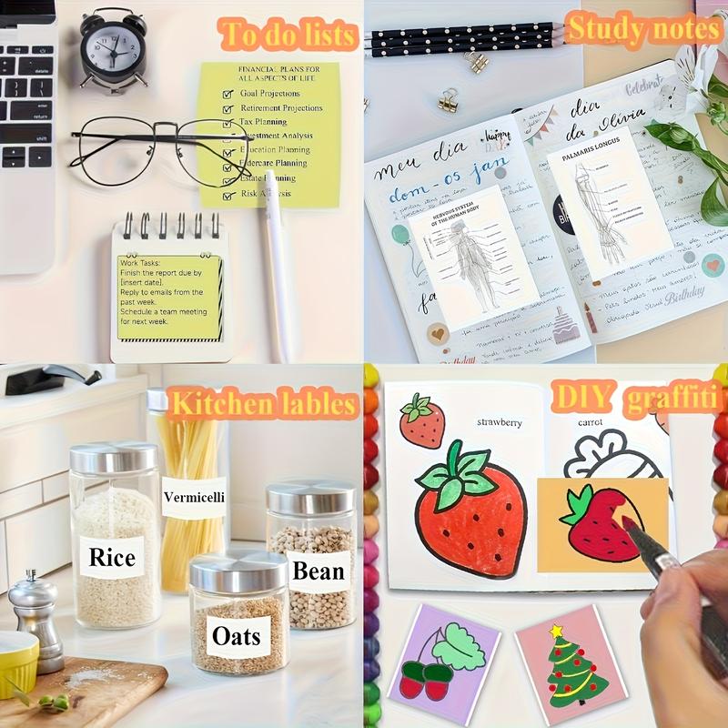 8 Rolls Mini Thermal Paper - Self-Adhesive, Inkless, Compatible with Portable Thermal Printers - Suitable for Photos, Labels, Notes, Scrapbooking, Office, School, Home - (3 Colors + 5 White Rolls) - Perfect for Printing Anytime, Anywhere, Office