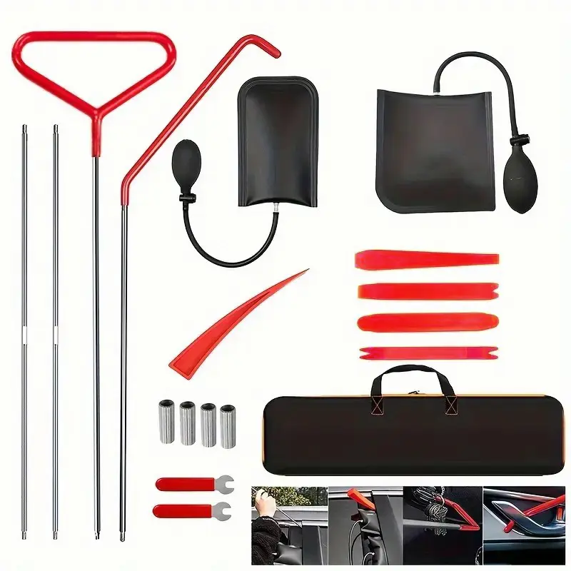 Professional Car Repair Tool Kit with Door Dent Repair Tools – Portable Automotive Tool Set in Carrying Bag for Cars & Trucks, Ideal for Emergency Use Survival Equipment Set fathersdaygift