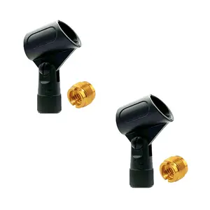 5 Core Microphone Clip Holder 2 Pieces with Screw Adapters 5/8 to 3/8 Inch