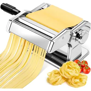 YASHE Pasta Maker Machine, Stainless Steel Pasta Roller and Cutter with 7 Adjustable Thickness Settings,  Kitchen Utensils Detachable Cooking Kitchenware, Cutting Noodle Home Operation Manual