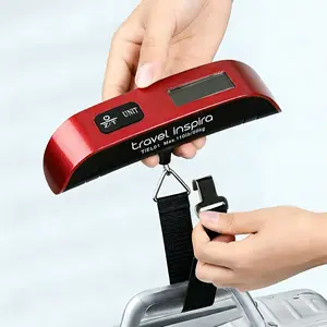 travel inspira Digital Luggage Scale, 110lbs Hanging Baggage Scale, Backlit LCD, Portable Suitcase Weighing Scale with Hook, Battery Included, Accurate Weighing, Strong Straps, Travel Essentials