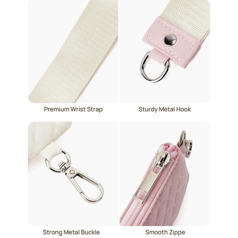 Telena Mini Zip Around Wristlet Wallets for Women Coin Purse Wristlet Keychain Dual Pouch Wallet Wristlet Gift Women's small wallet New Year's gift