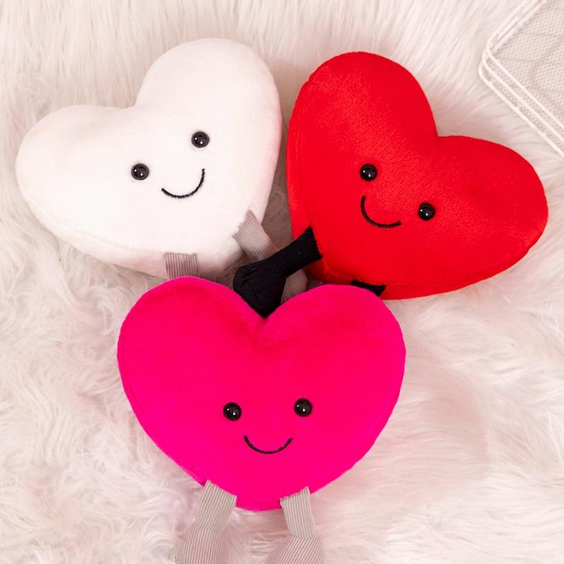 Jelly Cat 18cm Red Love Plush Doll Cute Companion Home Bedroom Ornaments Girl Holiday Gift Cat Interactive Toy Pet Supplies