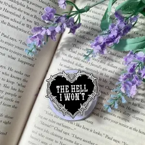 The Hell I Won't Phone Grip, Modern Trendy Cowgirl Kindle Grip, Girlie Kindle Accessories, Bookish Gift pop socket magnetic mount Magsafe Library Card