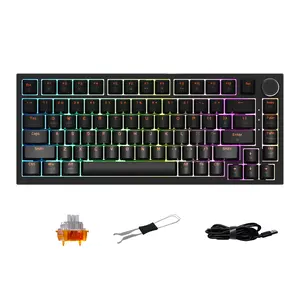 KYSONA HE82 Mechanical Gaming Keyboard Wired with Multi-Function Knob, Hall Effect Magnetic Switches, Adjustable Actuation, Hyper Trigger, 8KHz Polling Rate Custom Driver for PC/Mac/Laptop